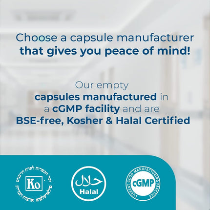 Capsuline - Size 00 Clear Empty Gelatin Capsules - 5000 Count - Manufactured in North & South America - Kosher & Halal Certified - Pill Capsules