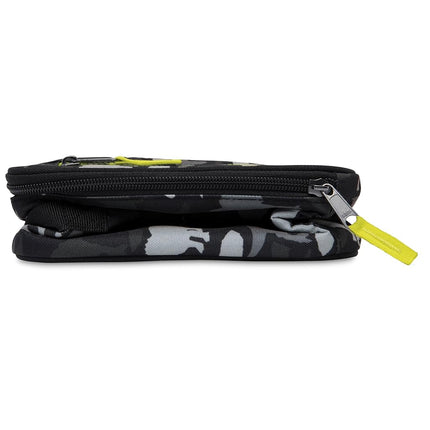 PackIt Freezable Classic Lunch Box, Dino Camo Charcoal, Built with EcoFreeze Technology, Collapsible, Reusable, Zip Closure with Zip Front Pocket and Buckle Handle, Designed for Lunches