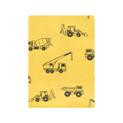 Hudson Baby Unisex Baby Cotton Flannel Burp Cloths Bundle, Construction, One Size
