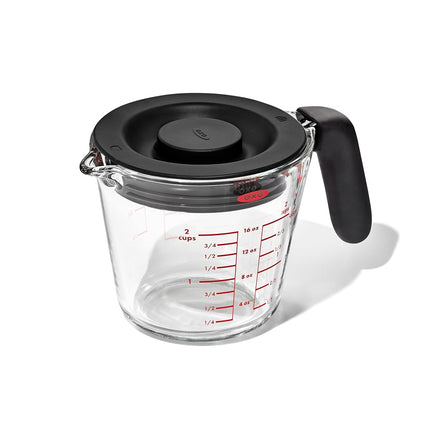 OXO Good Grips Glass Measuring Cup with Lid, 2 Cup