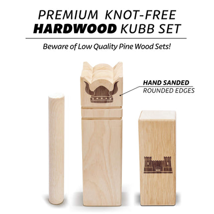 GoSports Regulation Size Kubb Viking Clash Toss Game Set for Kids & Adults