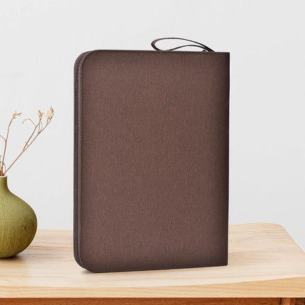 Lanxivi 48 Fountain Pen Case Coffee Organizer Bag, Waterproof Canvas Pen Display Holder with YKK Zipper