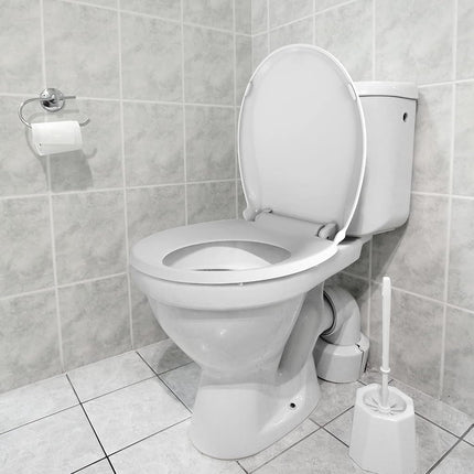Round Toilet Seat Cover with Soft Close - Easy to Install, White Bathroom Toilet Seat Made of Tough PP Material