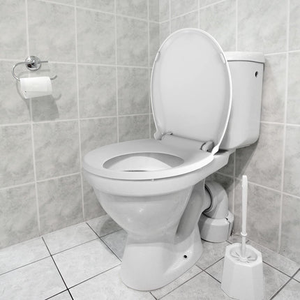 Round Toilet Seat Cover with Soft Close - Easy to Install, White Bathroom Toilet Seat Made of Tough PP Material