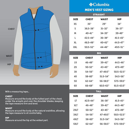 Columbia Chaleco Steens Mountain para hombre, Delta, 1X