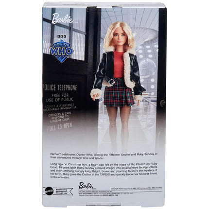 Barbie Ruby Sunday Doll, Dr. Who Collectible Inspired by the Series� 14th Season with Doll Stand & Certificate of Authenticity, HRM78