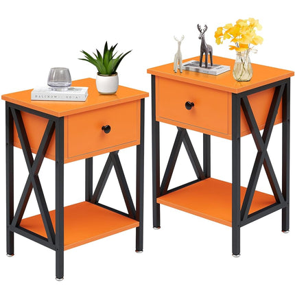 VECELO Nightstands Set of 2, Modern Bedside End Ta