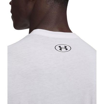 Under Armour mens Sportstyle Left Chest Short-Sleeve T-Shirt , White (100)/Black , X-Large Tall