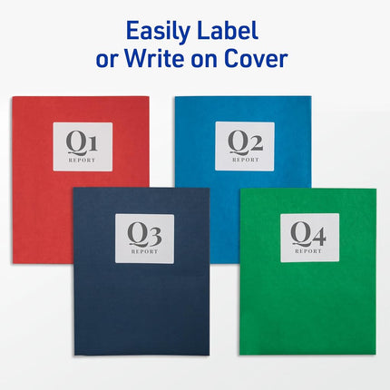 Avery Two Pocket Folders with 3 Prong Fasteners, Holds 70 Sheets, Case Pack of 125 Blue Folders (47975)