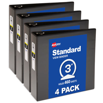 Avery Economy View 3 Ring Binders, 3" Round Rings,