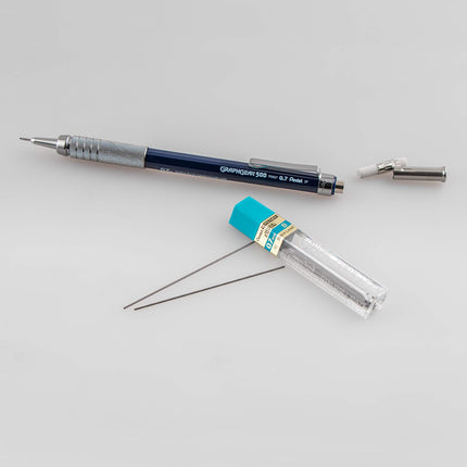 Pentel Graph Gear 500 Portaminas de dibujo automático, 0.7mm, barril azul, (PG527BP) de Pentel