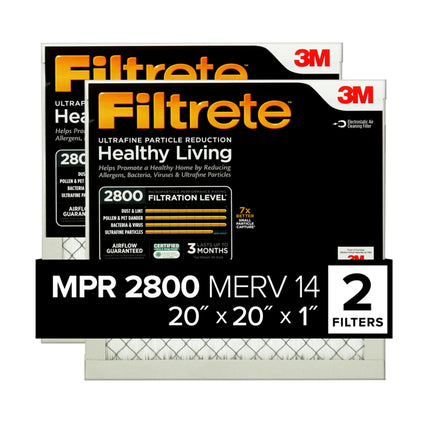 Filtrete 20x20x1 Air Filter, MPR 2800, MERV 14, He