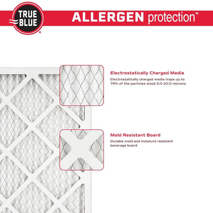 True Blue 312241.4 Allergen 12-Inch by 24-Inch by 1-Inch Air Filter, 4-Pack