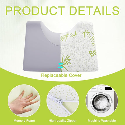 ROYALAY Best Pillow for After Face Lift Surgery, Memory Foam Back Sleeping Training Pillow for Wrinkles, Nose Job Recovery Supplies Support for Facial & Neck Procedures