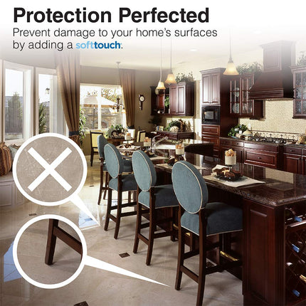 SoftTouch 1/2" x 60" Heavy-Duty Self-Stick Felt Furniture Strip Roll - Protect Surfaces from Scratches & Damage, Brown (3 Pack)