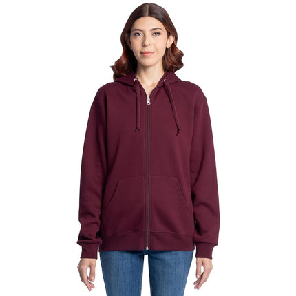 Fruit of the Loom Unisex's Eversoft Fleece Hoodies, Pullover, Moisture Wicking & Breathable, Sizes S-4x Shirt, Maroon Full Zip, Large