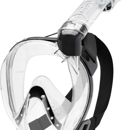 Cressi Baron Full Face Masks, Clear/Black, M/L