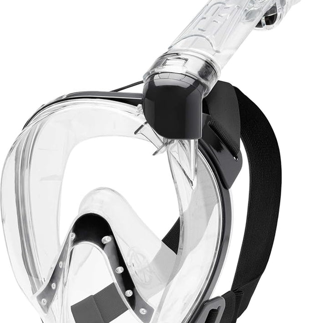 Cressi Baron Full Face Masks, Clear/Black, M/L