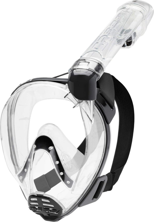 Cressi Baron Full Face Masks, Clear/Black, M/L