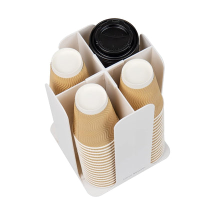 Mind Reader Cup and Lid Carousel, 7.75" L x 7.75" W x 11.5" H, White