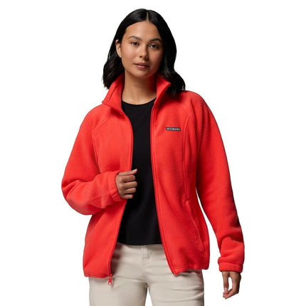 Columbia Women's Benton Springs Full Zip Fleece Jacket, Poppy Red, 2X