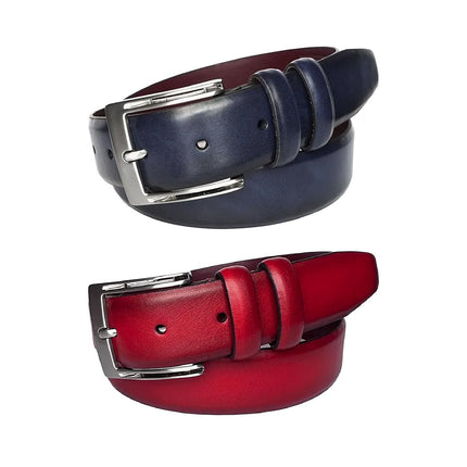 Stacy Adam's Leather Dress Belt for Dickinson Oxford, Suits, Pants, Classic, Formal, Business, Work, Smooth Edge, Croco, Black, 34