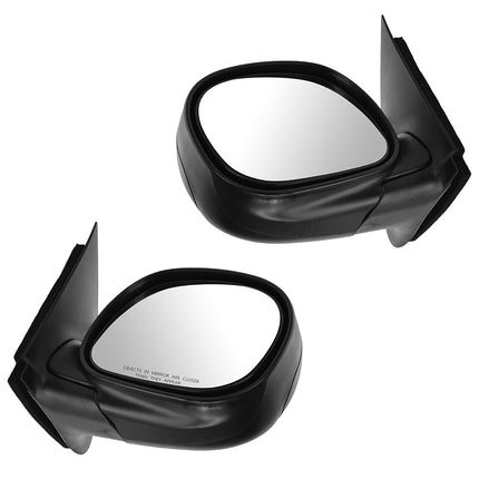 TRQ 2 Piece Driver and Passenger Side Mirror Assembly Set Electric Adjustment Non-Heated No Memory Textured Compatible with 1997 Ford F150 F250 FO1320644 FO1321644