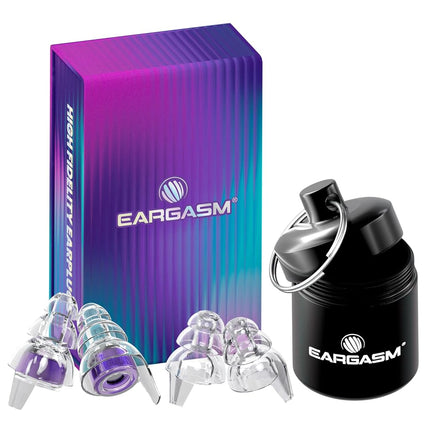 Eargasm High Fidelity Hyperviolet Purple Earplugs - Noise Reducing Ear-Plugs for Hearing Protection at Concerts, Music Festivals, Loud Environments, Live Events, Sporting Events