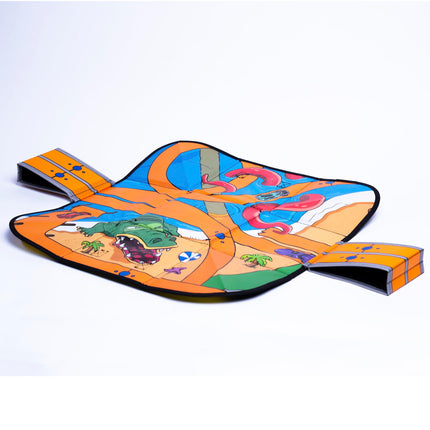 Caja de almacenamiento Hot Wheels Tara Toys Ramp It Up ZipBin, capacidad para 300 coches de juguete, incluye alfombrilla de juego y 2 rampas plegables, a partir de 3 años