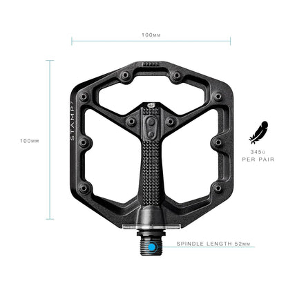 CRANKBROTHERS Stamp 7 Pedals - Small, Black