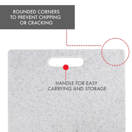Dexas Superboard Cutting Board with Handle 11 x 14.5 inch Blue Granite, Kitchen Prep Board, Dishwasher Safe, Non-Porous Poly Surface, Made in USA