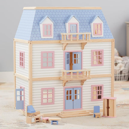 Melissa & Doug Wooden Multi-Level Dollhouse SIOC