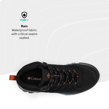 Columbia Men's Strata Trail Mid Waterproof Hiking Shoe, Black/Owl, 11.5 Wide