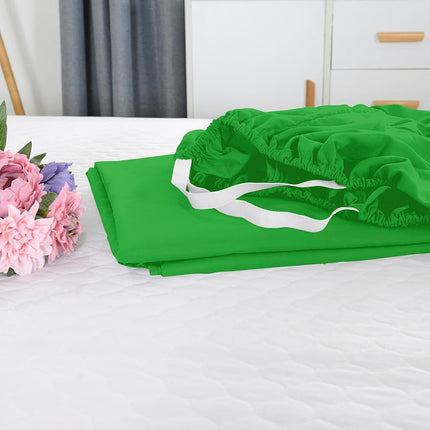 Elegant Comfort 1500 Premium Hotel Quality 18-21 Inches Deep - Extra Deep Pocket Single Fitted Sheet for High Mattress, Luxury and Softest, Smart Pocket - Wrinkle Free, Twin/Twin XL, Emerald Green