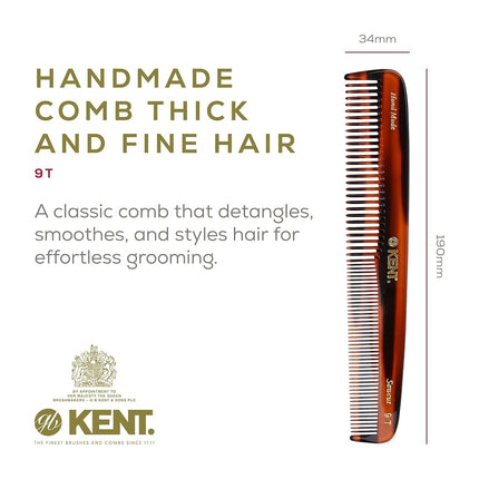 Kent Dressing Table Hair Comb, 190 mm Length