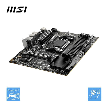 MSI PRO B650M-P Motherboard, Micro-ATX - Supports AMD Ryzen 9000/8000 / 7000 Series Processors, AM5 - DDR5 Memory Boost 6000+MHz/OC, 1 x PCIe 4.0 x16, 2 x M.2 Gen4, 2.5G LAN