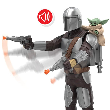 Star Wars The Mandalorian & Grogu Bounty Blaster, 28-cm Action Figure with Sound Effects & Phrases, Interactive Toys for Boys & Girls Ages 4+ - English version