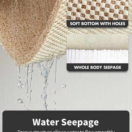 Non-Slip Bathtub Mat, 17x 30 Inch, Shower Mats for Bath Tub, PVC Loofah Bathroom Mats for Wet Areas, Quick Drying