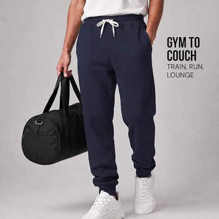 Southpole Men's 1570 Basic Active Fleece Jogger Sweatpants, New Navy, Small