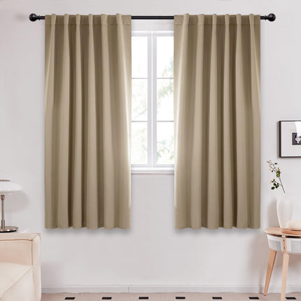 Deconovo Solid Room Darkening Panels Back Tab and 