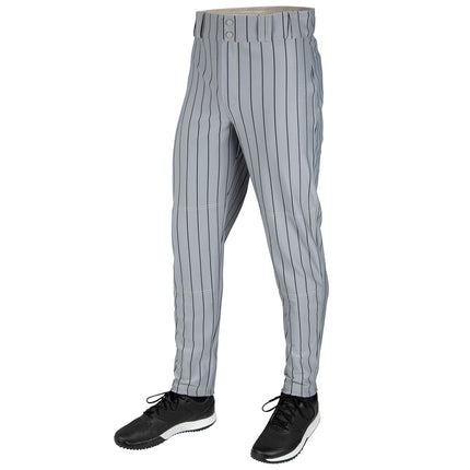 Champro Triple Crown 2.0 Tapered Bottom Baseball Pants with Pinstripes Gray, Black
