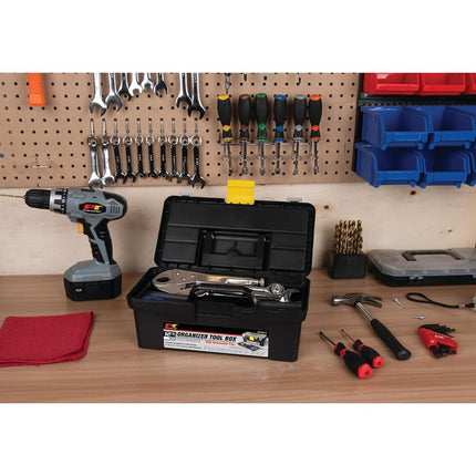 Performance Tool W54012 Plastic Tool Box with Organizer, 12.5"