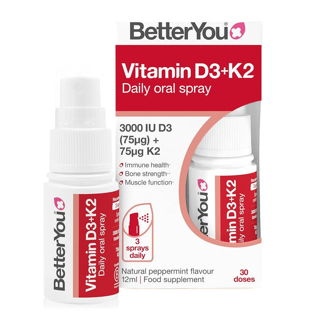 Vitamin D3 3000iu and Vitamin K2 MK-7 75μg, High Strength Oral Spray