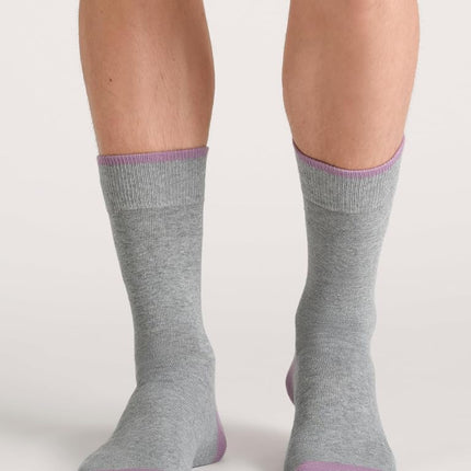 Ted Baker Men's 3 Pack Pattern Crew Dress Socks, Urban Chic/Grey Heather/Lavendula, One Size