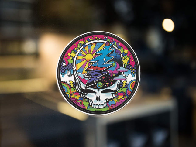 Grateful Dead Mod Max Steal Your Face Sticker / Decal 4.5-by4.5 Inches with 4 Extra Mini Stickers
