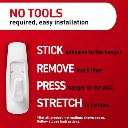 Command Large Utility Hook Mega Pack, White, 14-Hooks, 16-Strips (17003-MPES)