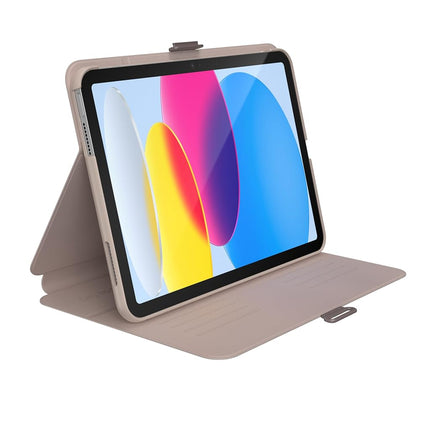 Speck Case for iPad Pro 10th Generation 10.9 Inch - Drop & Camera Protection, Slim Multi Range Stand, Apple Pencil Holder - Beech Grey/Cinnamon Biscuit