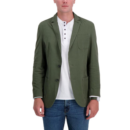 Haggar Men's Smart Wash Performance Blazer & Jackets, Olive, Large