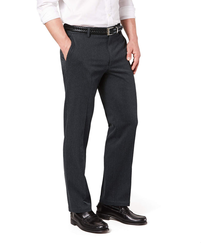 Dockers Men's Classic Fit Signature Khaki Lux Cotton Stretch Pants (Regular and Big & Tall) Casual, Charcoal Heather, 40W x 30L