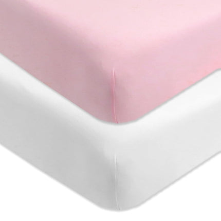 HonestBaby 2-Pack Organic Cotton Fitted Crib Sheet
